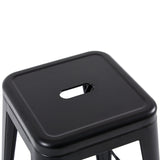 MOREL Eisen Barhocker Metall Barstuhl - Schwarz