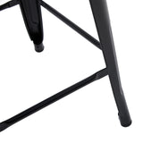 MOREL Eisen Barhocker Metall Barstuhl - Schwarz