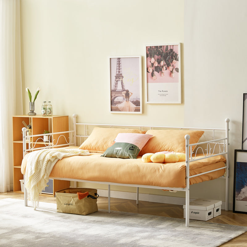 MUSK Einzelschlafsofa aus Metall 94 * 198 cm - Schwarz/Wei?