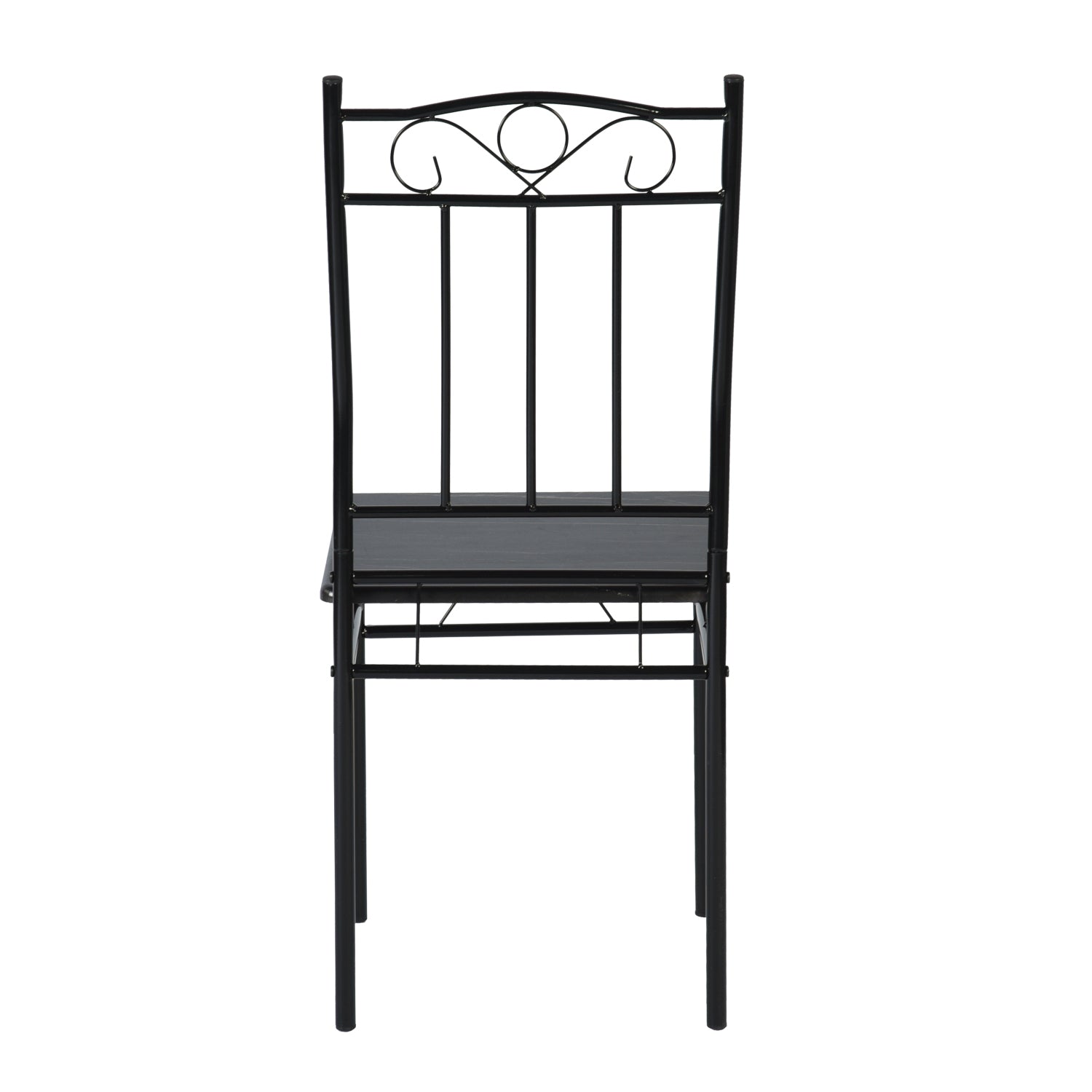 NORSEMAN Marmorierung 5 TLG Sitzgruppe Esstisch mit 4 St¨¹hlen - 109 * 69 * 75cm - Wei?/Schwarz/Hellbraun