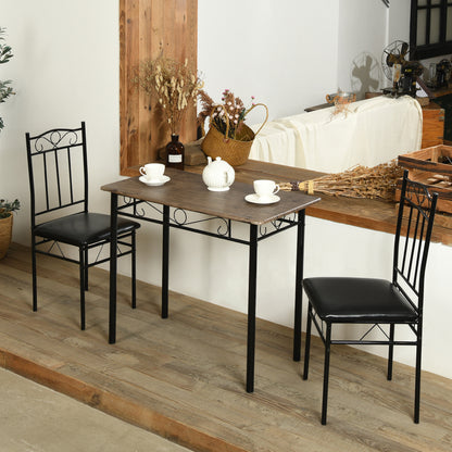 NORSEMAN 3-teilige Essgruppe, Rechteckiger Esstisch mit 2 St¨¹hlen 90*48*75cm - Farben erh?ltlich