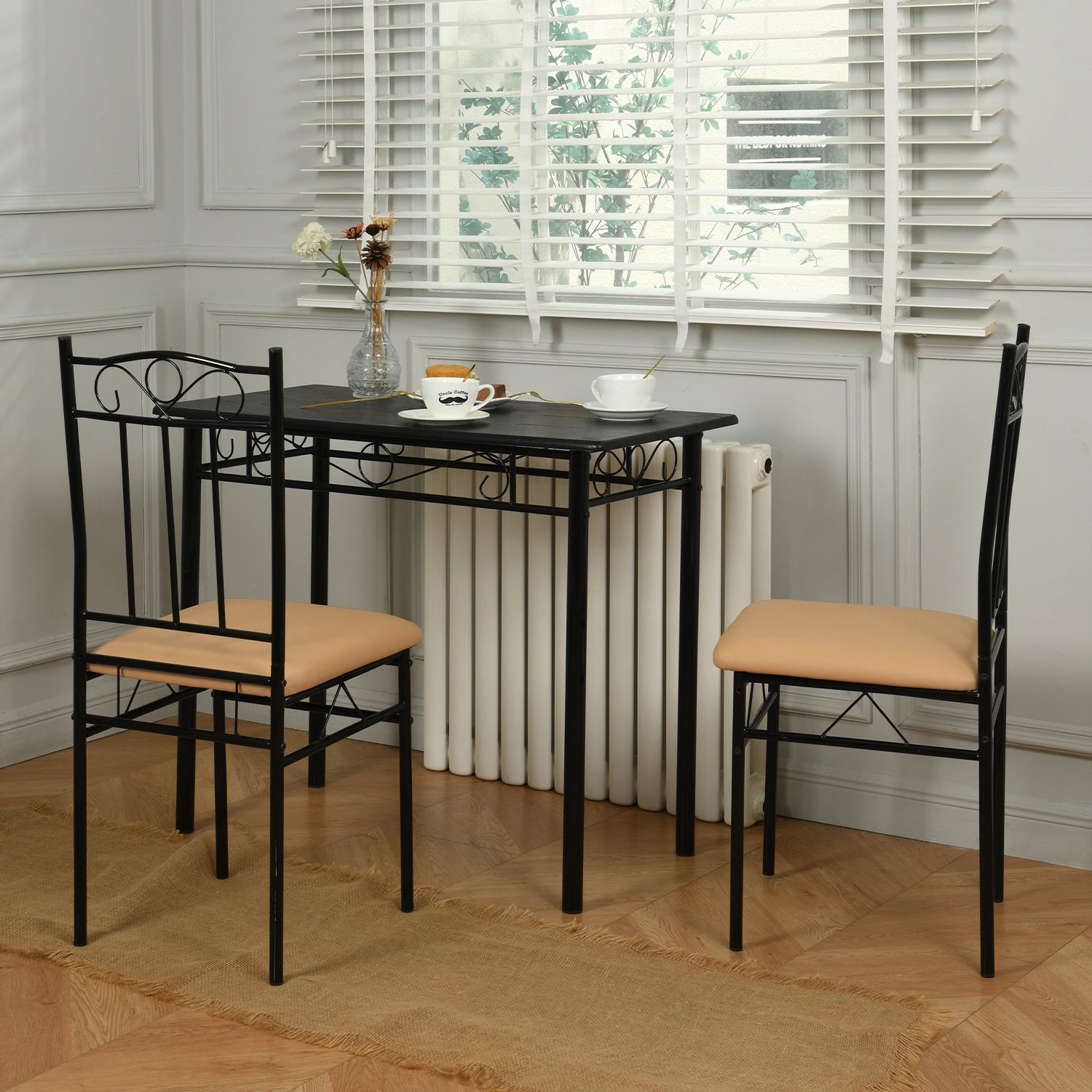 NORSEMAN 3-teilige Essgruppe, Rechteckiger Esstisch mit 2 St¨¹hlen 90*48*75cm - Farben erh?ltlich