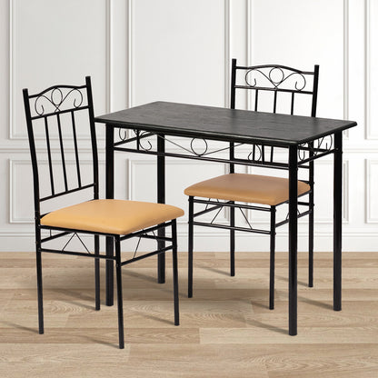 NORSEMAN 3-teilige Essgruppe, Rechteckiger Esstisch mit 2 St¨¹hlen 90*48*75cm - Farben erh?ltlich