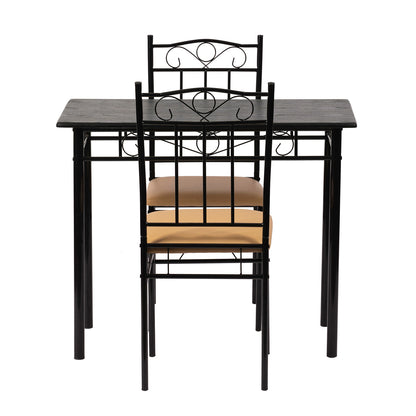 NORSEMAN 3-teilige Essgruppe, Rechteckiger Esstisch mit 2 St¨¹hlen 90*48*75cm - Farben erh?ltlich