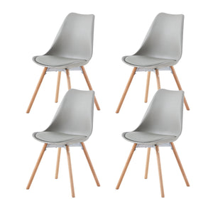 OATS PP Esszimmerstühle mit Buche Bein - Schwarz/Weiß/Grau