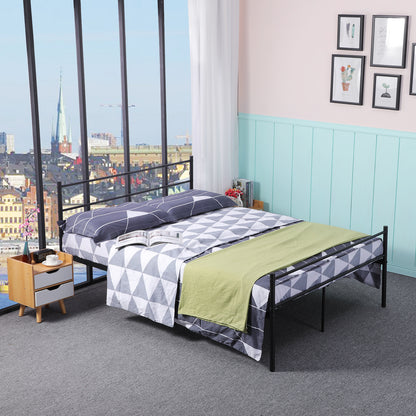 PRIMO Einzel-/Doppelbett aus Metall 94 * 196 cm/143 * 196 cm - Schwarz/Wei?