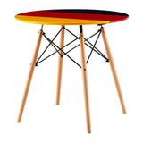 RAY Skandinavischer Esstisch Runder Küchentisch mit Buchenbeinen 80 * 80 * 75 cm - Deutschland