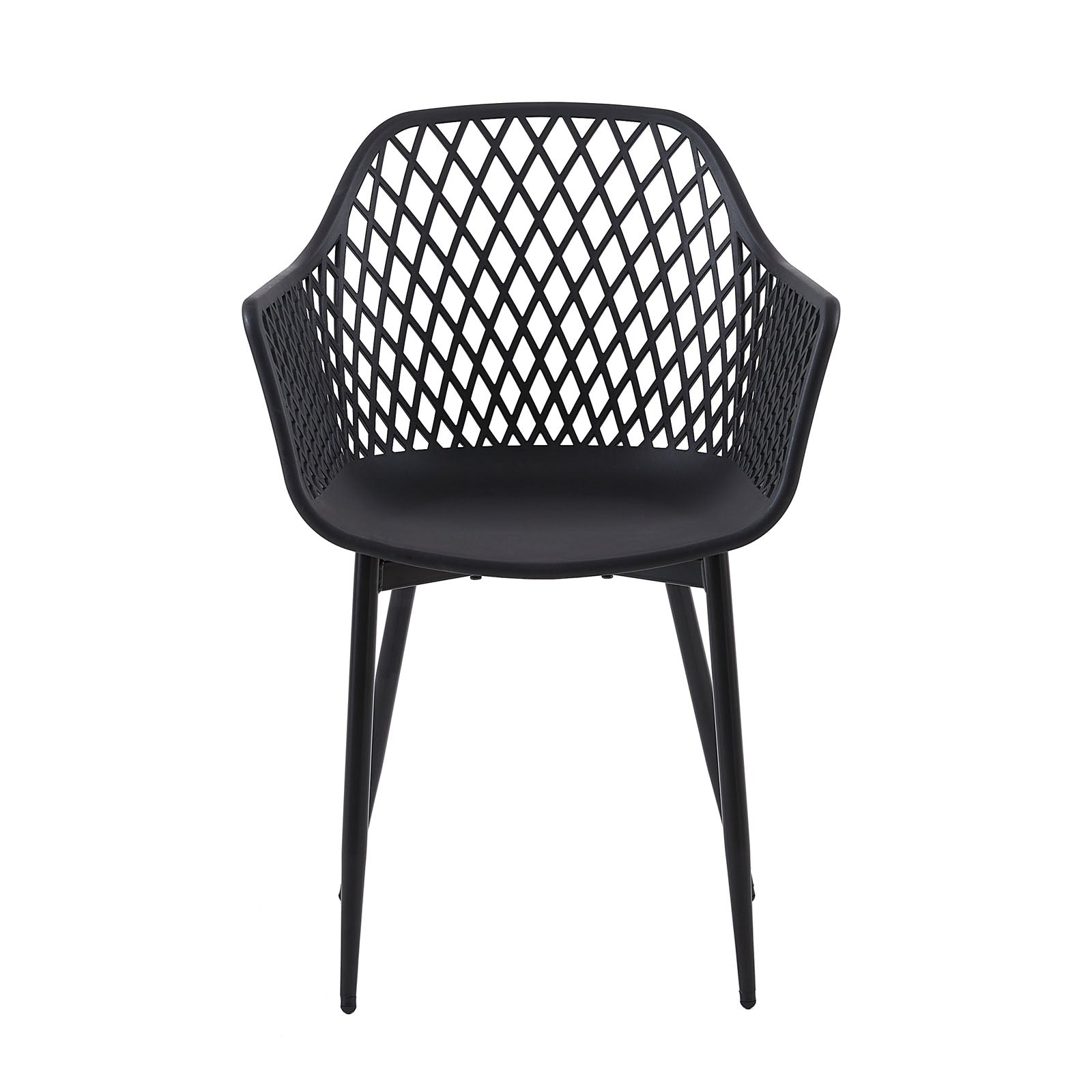 ROME Esszimmerst¨¹hle mit Metallbeine, Retro Design Hohler Stuhl -  Schwarz