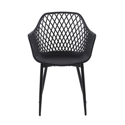 ROME Esszimmerst¨¹hle mit Metallbeine, Retro Design Hohler Stuhl -  Schwarz