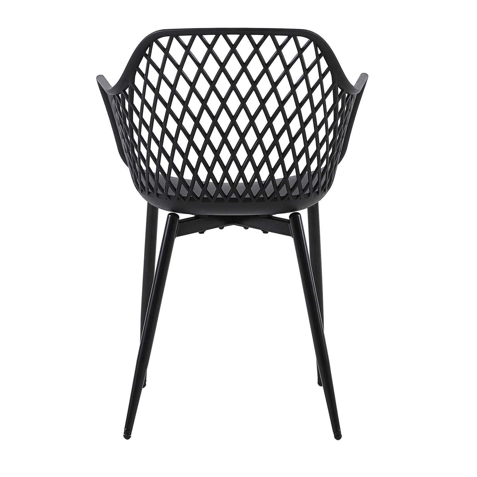 ROME Esszimmerst¨¹hle mit Metallbeine, Retro Design Hohler Stuhl -  Schwarz