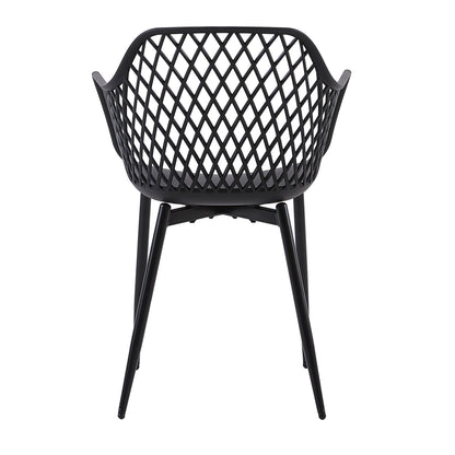 ROME Esszimmerst¨¹hle mit Metallbeine, Retro Design Hohler Stuhl -  Schwarz