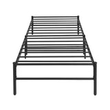 RUSSELL Einzelbett aus Metall 94 * 196 cm - Schwarz/Weiß