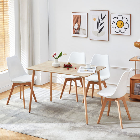 SAGE Rechteckiger MDF-Esstisch im skandinavischen Stil, 110 x 70 x 74 cm, Eichenfarbe