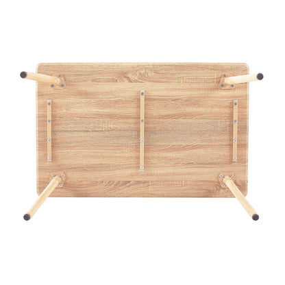 SAGE Rechteckiger MDF-Esstisch im skandinavischen Stil, 110 x 70 x 74 cm, Eichenfarbe