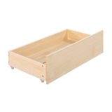 SALMO Holzschublade mit Rollen 90 * 47 * 27 cm - Schwarz/Weiß/Holzfarbe