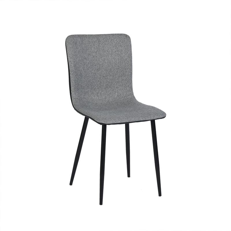 SCARGILL Fabric PU Esszimmerstuhl mit Metallbeinen - Grau