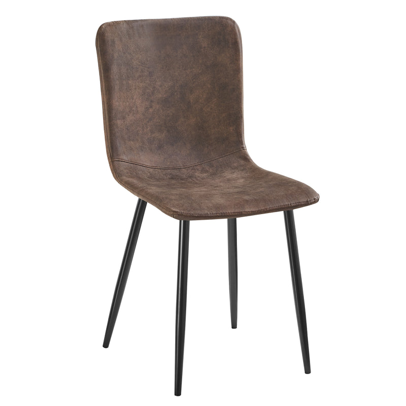 SCARGILL Esszimmerstuhl mit Metallbeinen - Schwarz/Braun