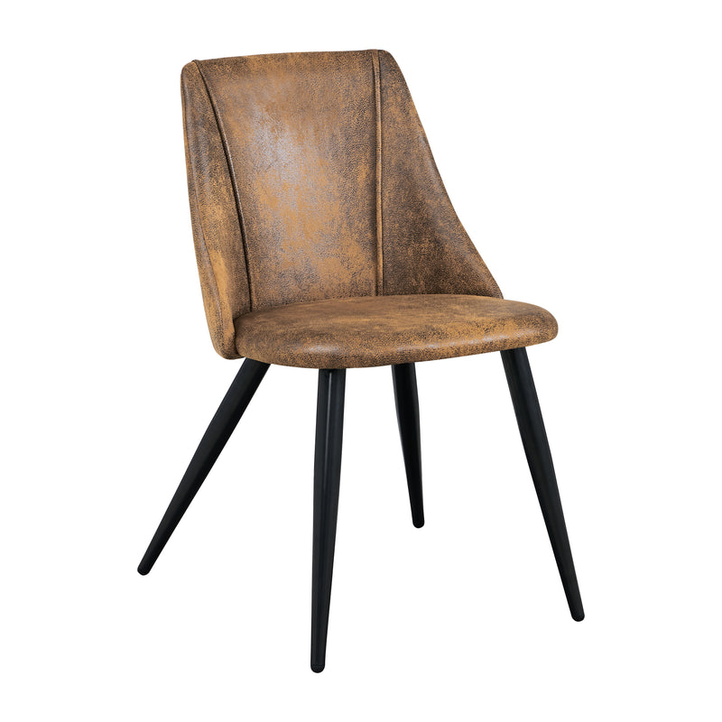 SMEG SUEDE Esszimmerstühle Mit Metallbeine - Braun