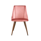 SMEG Samt Esszimmerstühle Mit Metallbeine - Rosa/Kaktus/Grün