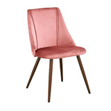 SMEG Samt Esszimmerstühle Mit Metallbeine - Rosa/Kaktus/Grün
