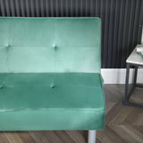 SOFALA 2-in-1-Schlafsofa aus hochdichtem PU/Leinen/Samt mit verstellbarer Rückenlehne