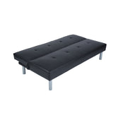 SOFALA 2-in-1-Schlafsofa aus hochdichtem PU/Leinen/Samt mit verstellbarer Rückenlehne