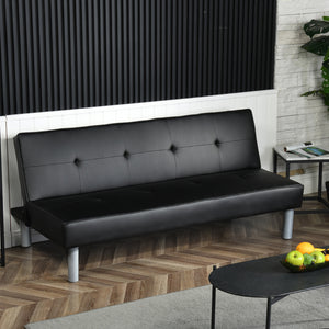 SOFALA 2-in-1-Schlafsofa aus hochdichtem PU/Leinen/Samt mit verstellbarer Rückenlehne