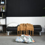 SOFALA 2-in-1-Schlafsofa aus hochdichtem PU/Leinen/Samt mit verstellbarer Rückenlehne