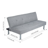 SOFALA 2-in-1-Schlafsofa aus hochdichtem PU/Leinen/Samt mit verstellbarer Rückenlehne