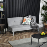 SOFALA 2-in-1-Schlafsofa aus hochdichtem PU/Leinen/Samt mit verstellbarer Rückenlehne