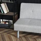 SOFALA 2-in-1-Schlafsofa aus hochdichtem PU/Leinen/Samt mit verstellbarer Rückenlehne
