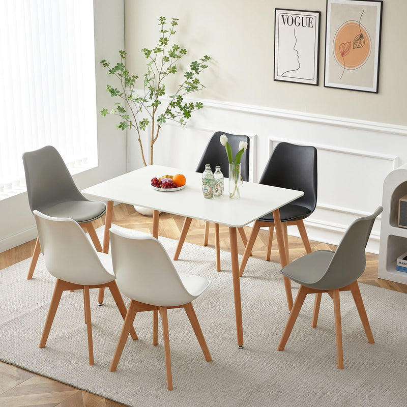 TULIP PP Esszimmerst¨¹hle mit Buche Bein - Schwarz und Wei? und Grau