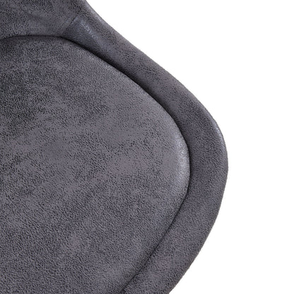 TULIP Wildleder Esszimmerst¨¹hle Schwarz mit Buche Bein - Dunkelgrau/Braun