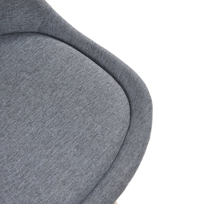 TULIP Stoff Esszimmerst¨¹hle mit Buche Bein - Grau/Gelb