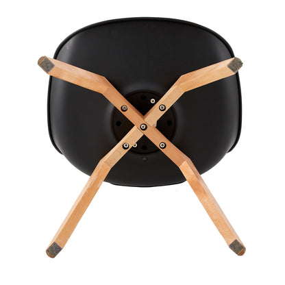 TULIP PP Esszimmerst¨¹hle mit Buche Bein, Moderne Design Gepolsterter Stuhl - Schwarz Braun