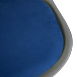 TULIP PP Esszimmerstühle mit Buche Bein, Retro Design Gepolsterter Stuhl - Grau/Blau