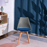 TULIP PP Esszimmerstühle mit Buche Bein - Grau/Blau