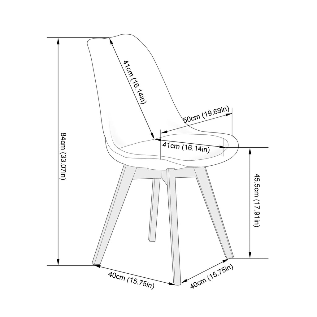 TULIP Stoff Esszimmerstühle mit Buche Bein - Grau/Gelb