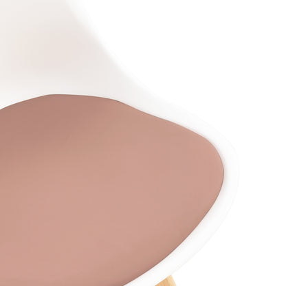 TULIP PP Esszimmerst¨¹hle mit Buche Bein Gepolsterter Stuhl K¨¹chenstuhl Holz - Braun/Rosa/Gr¨¹n/Hellblau/Rot