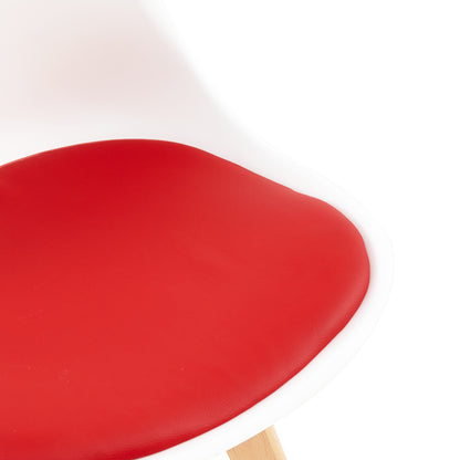TULIP PP Esszimmerst¨¹hle mit Buche Bein Gepolsterter Stuhl K¨¹chenstuhl Holz - Braun/Rosa/Gr¨¹n/Hellblau/Rot